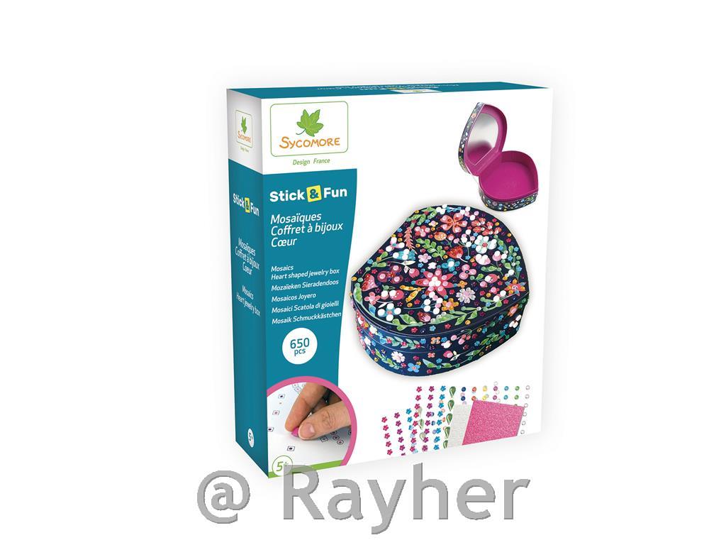 Set creativo Stick'N Fun – 3D Mosaico, Scatola cuore