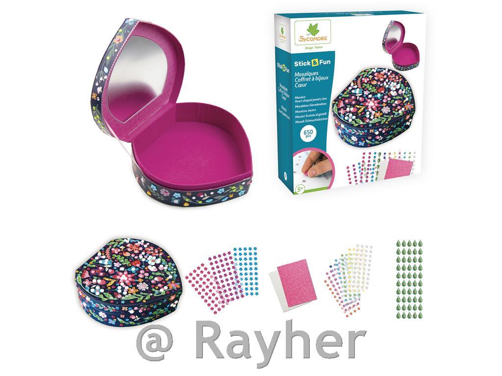 Set creativo Stick'N Fun – 3D Mosaico, Scatola cuore