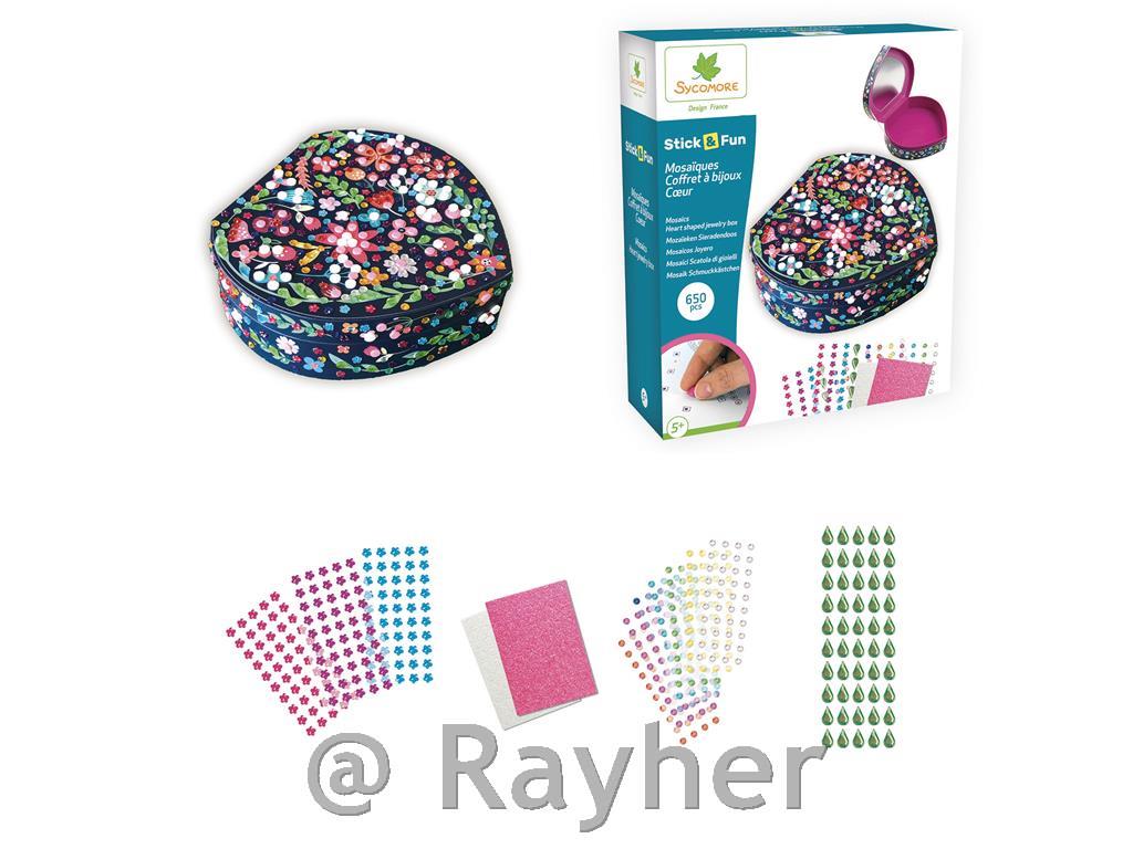 Set creativo Stick'N Fun – 3D Mosaico, Scatola cuore