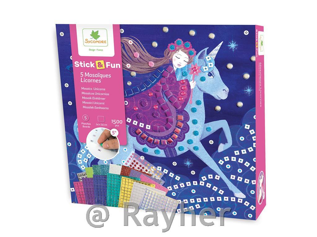 Set creativo Stick'N Fun Mosaico, Unicorni