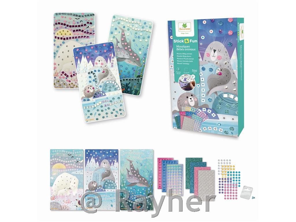 Set creativo Stick'N Fun Mosaico, Animali del bosco