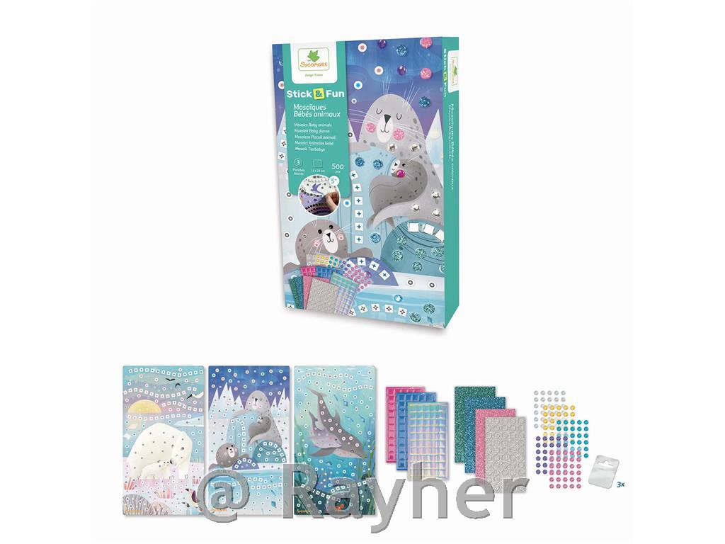 Set creativo Stick'N Fun Mosaico, Animali del bosco