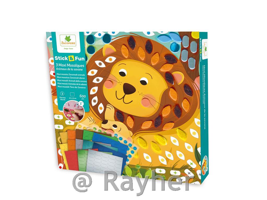 Set creativo Stick'N Fun Mosaico, Animali della savana