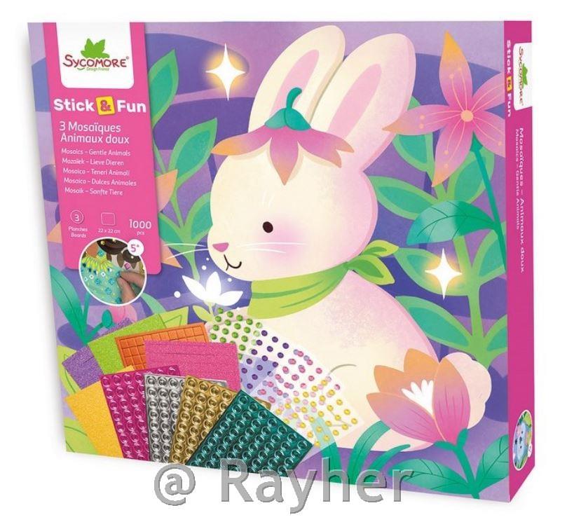 Set creativo Stick'N Fun Mosaico, Animali carini
