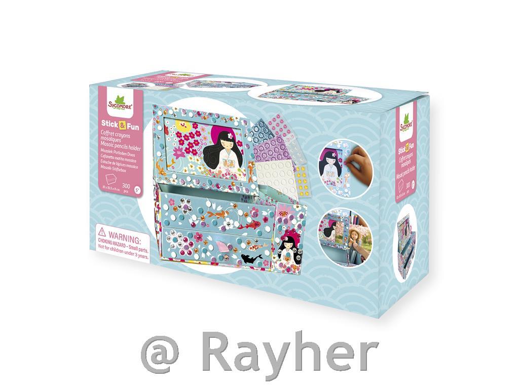 Set creativo Stick'N Fun – 3D Mosaico, Scatola con cassetti