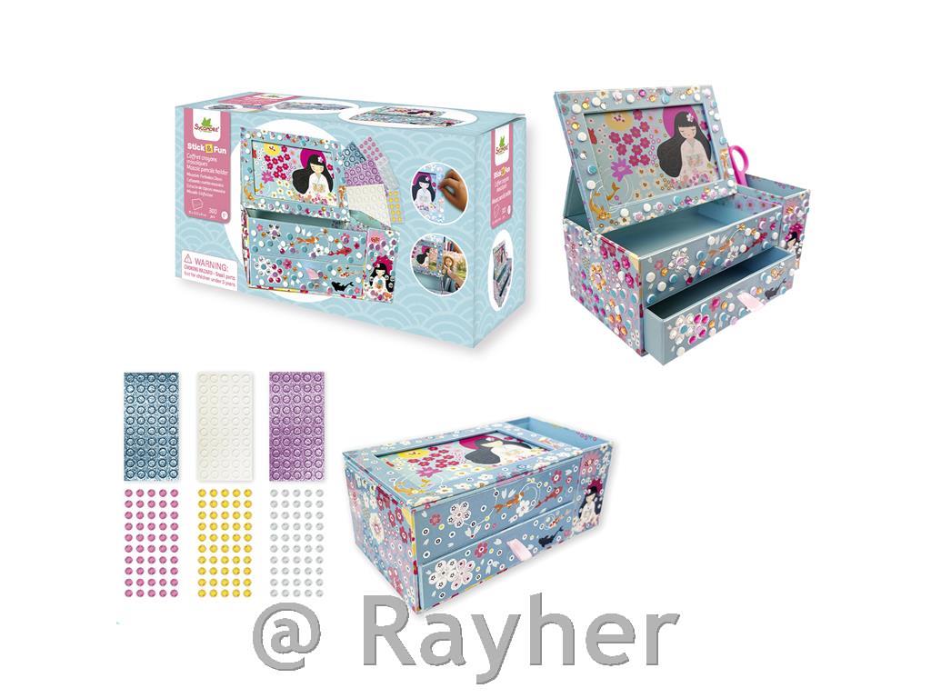 Set creativo Stick'N Fun – 3D Mosaico, Scatola con cassetti