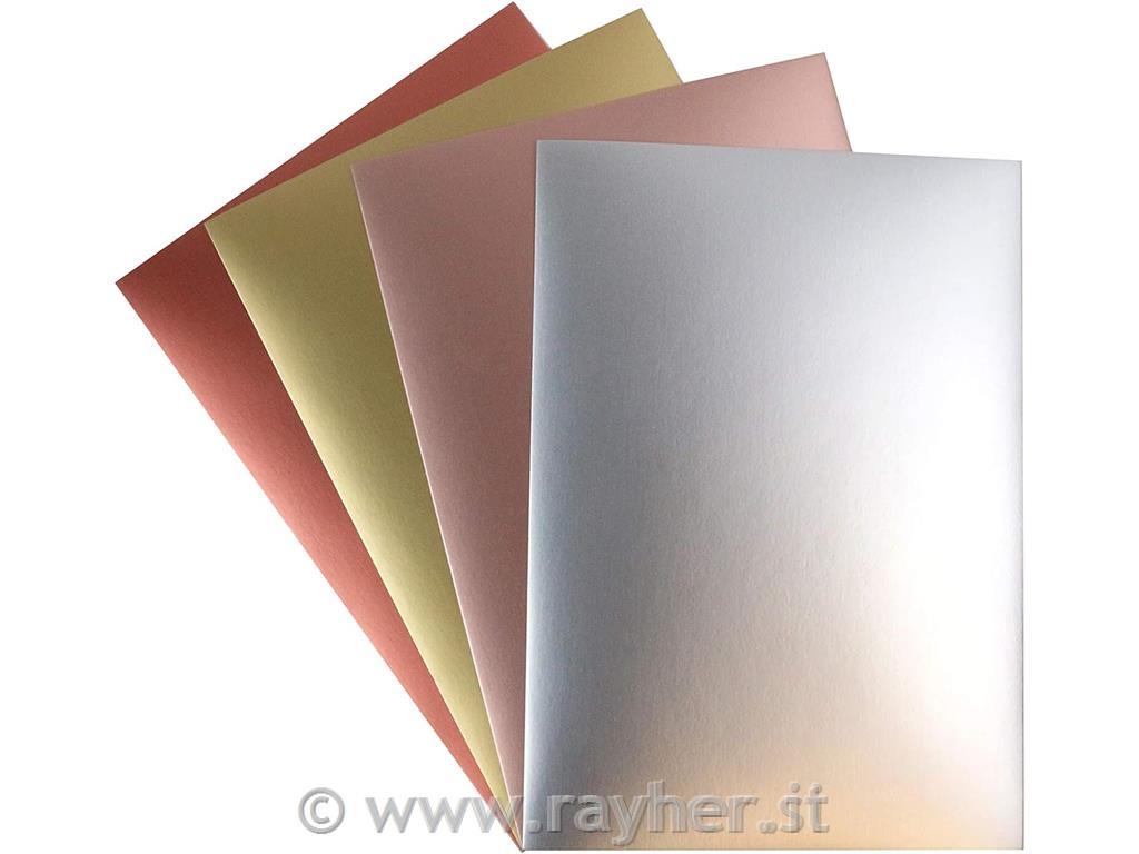 Kartoni A4 Metallic gladki, set 8