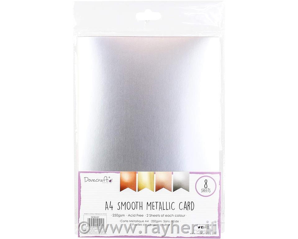 Kartoni A4 Metallic gladki, set 8