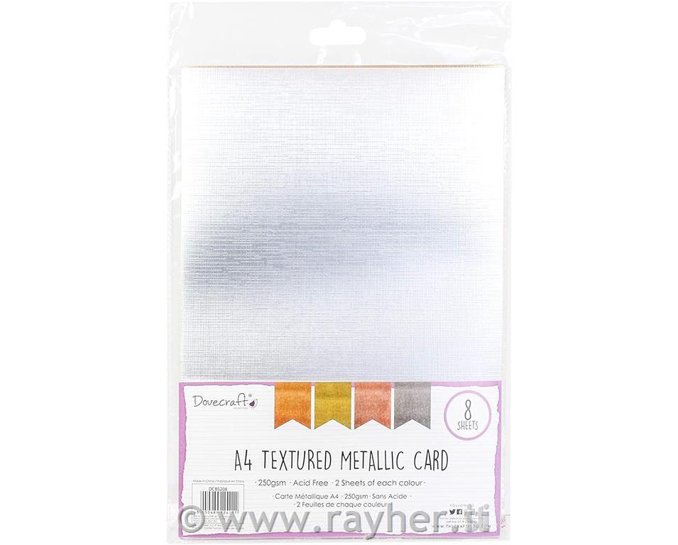 Kartoni A4 Metallic tekstura, set 8