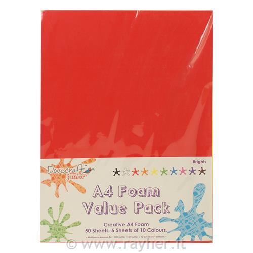 Kit gomma crepla, 5x10 colori, 50 pezzi