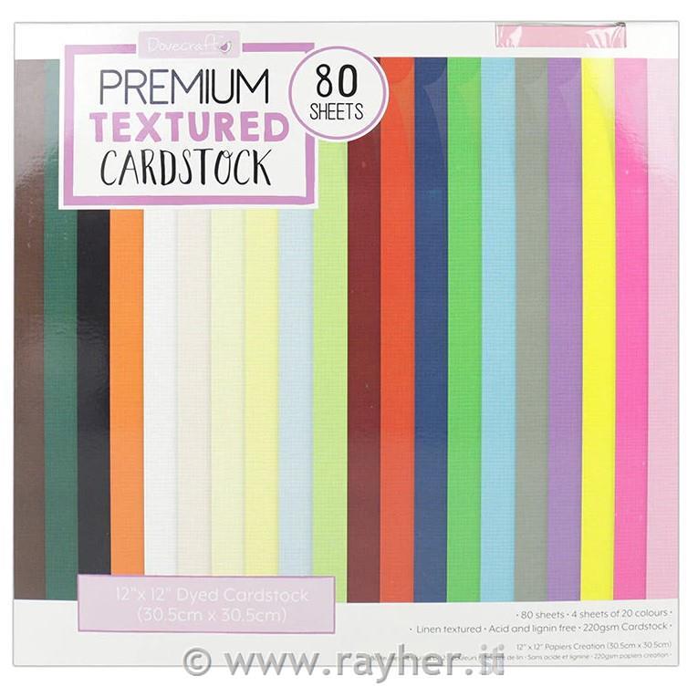 Paper Pad Textured Linen 30,5x30,5cm; 220g, 80 sheets