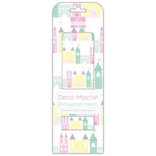 Decoupage papir MD, Princess Castles, 3 pole 26x37,5 cm