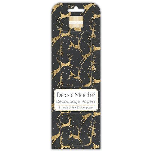 Carta decoupage MD, Golden Stags