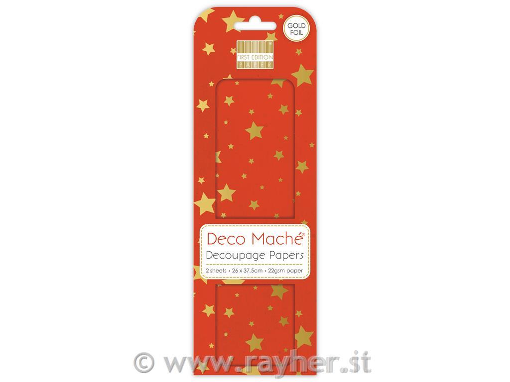 First Edition FSC Deco Mache - Gold Stars