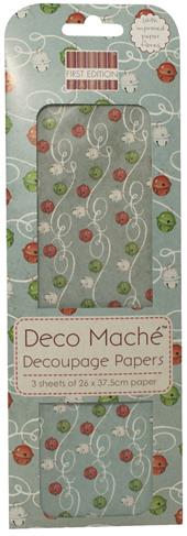 Carta decoupage MD Bells,3 pezzi, 26x37,