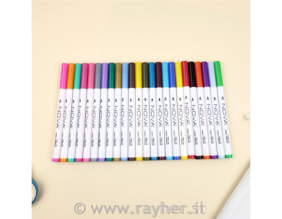 NOVA flomastri za tekstil set 24