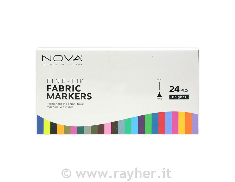 NOVA flomastri za tekstil set 24