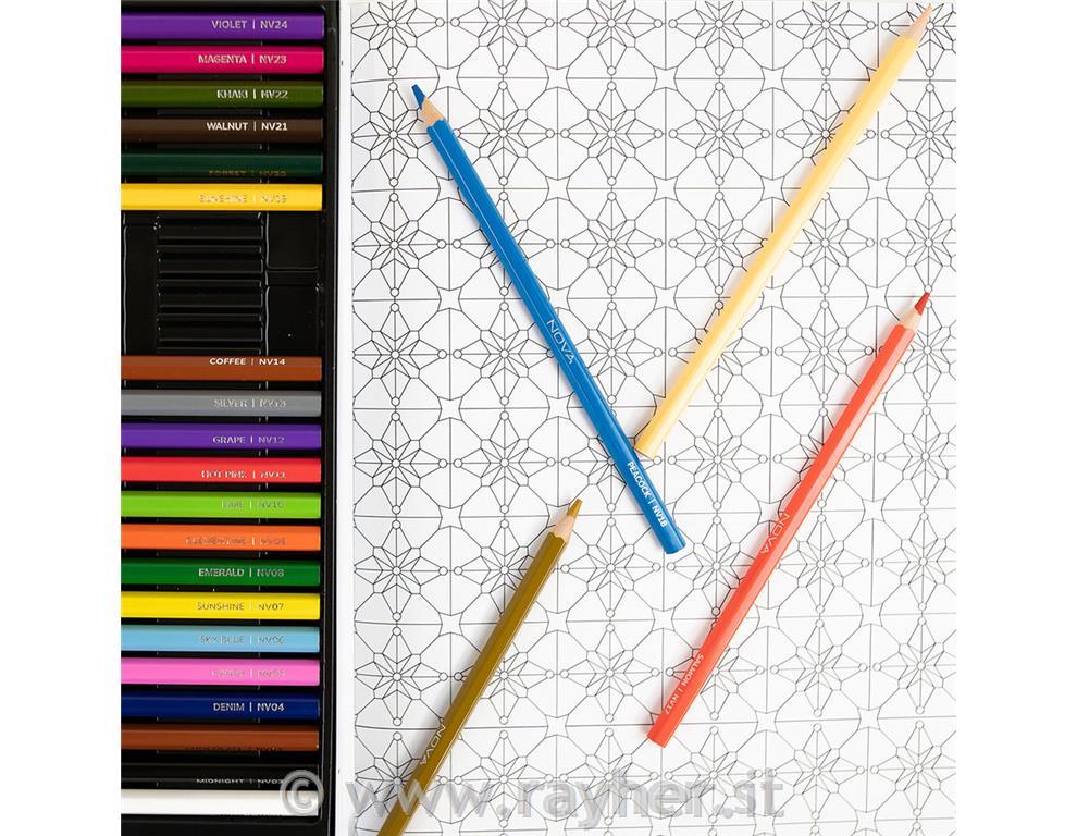 Colour pencils NOVA, set 48