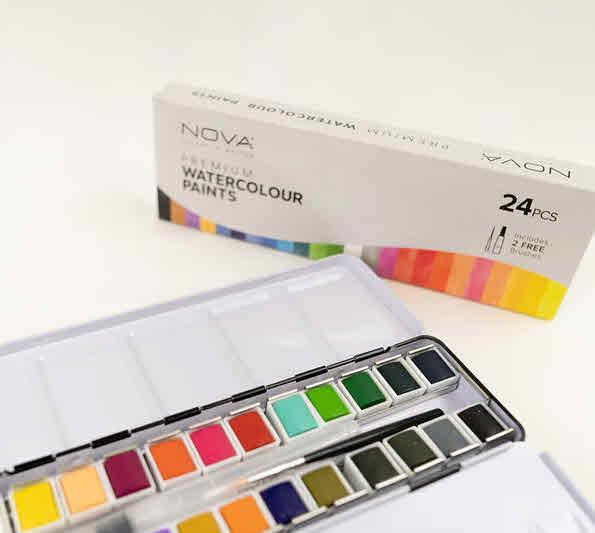 NOVA colori ad acquarrelli 24x half pan