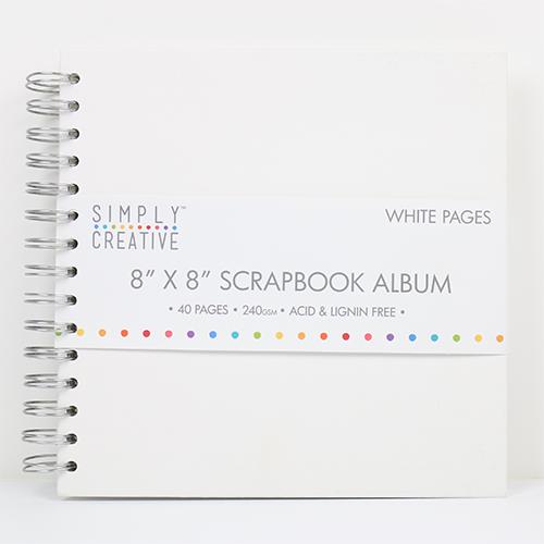 Simply Creative Album 8x8 - White