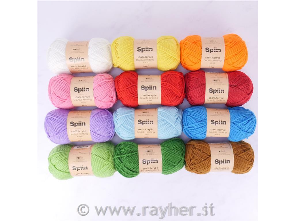 Filato 100% acryl set 12x50g