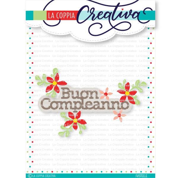 Fustelle Buon Compleanno con fiori