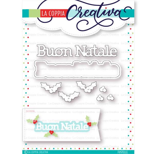 Fustelle Buon Natale Con Agrifoglio