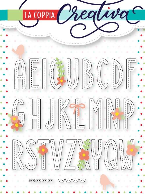 Fustella Alfabeto con cucitura maiuscolo