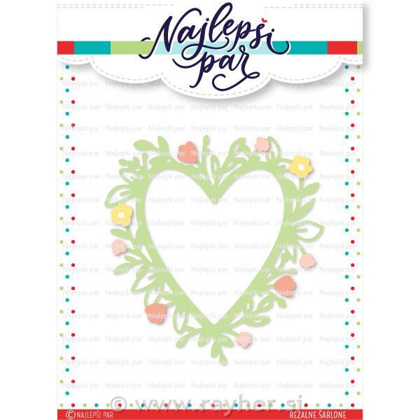 Rezalne šablone Cvetoče srce
