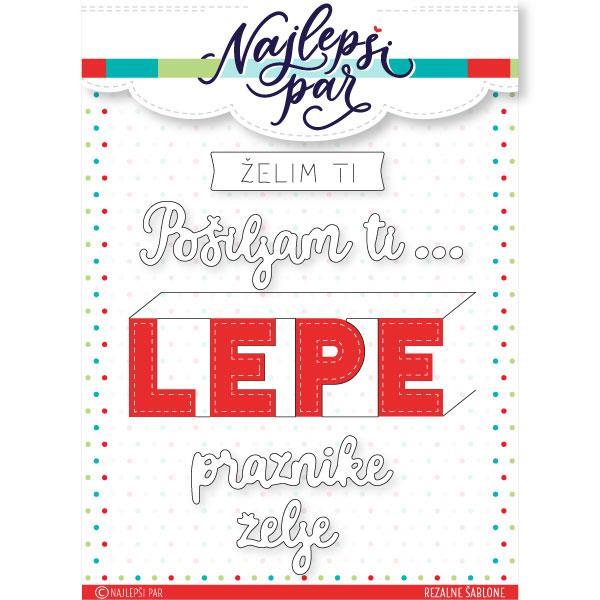 Rezalne šablone Voščilo 3D