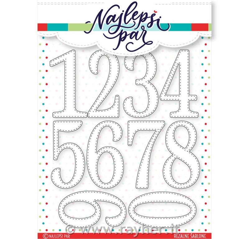 Rezalne šablone Velike številke