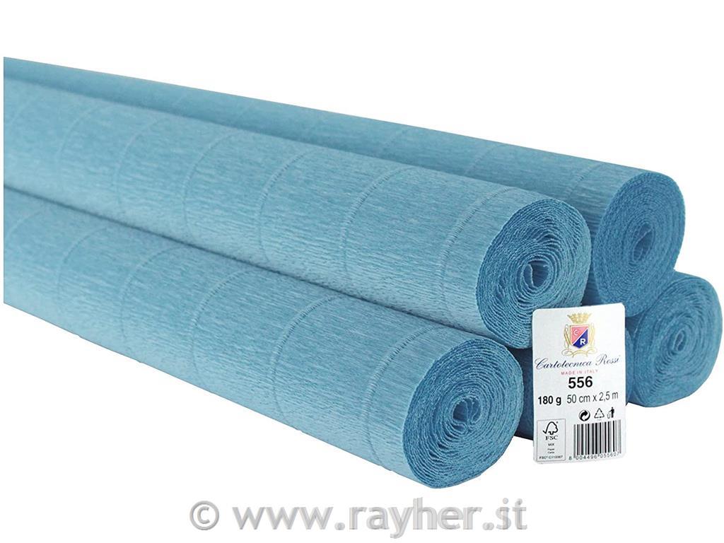 Cvetličarski krep papir, 180g, azurno moder, 50x250cm, 1 kos