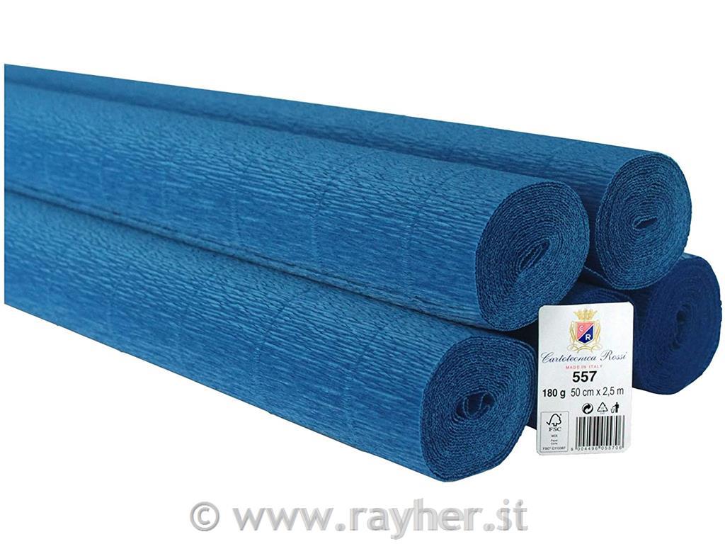 Cvetličarski krep papir, 180g, moder, 50x250cm, 1 kos