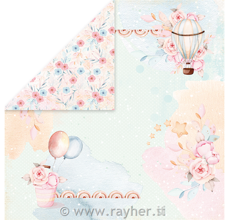 Scrapbooking papir Baby Toys 04, 30,5x30,5 cm