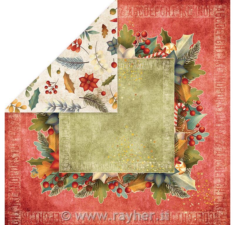 Scrapbooking papir Colors of Xmas 02 30,5x30,5 cm, 250g/m