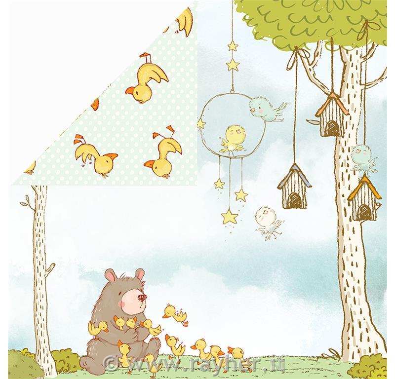 Scrapbooking papir Hopping Bunnies 03, 30,5x30,5 cm