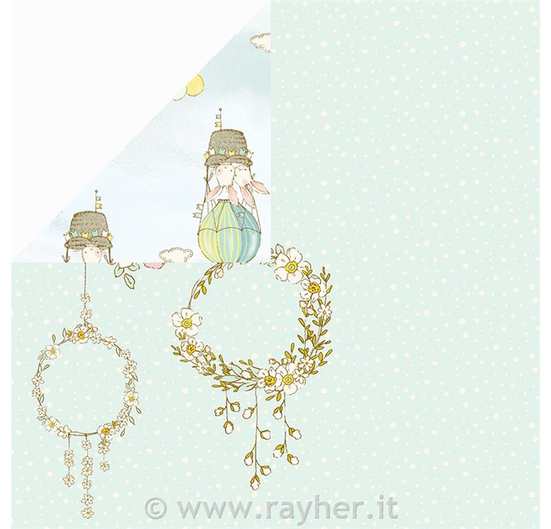 Scrapbooking papir Hopping Bunnies 06, 30,5x30,5 cm