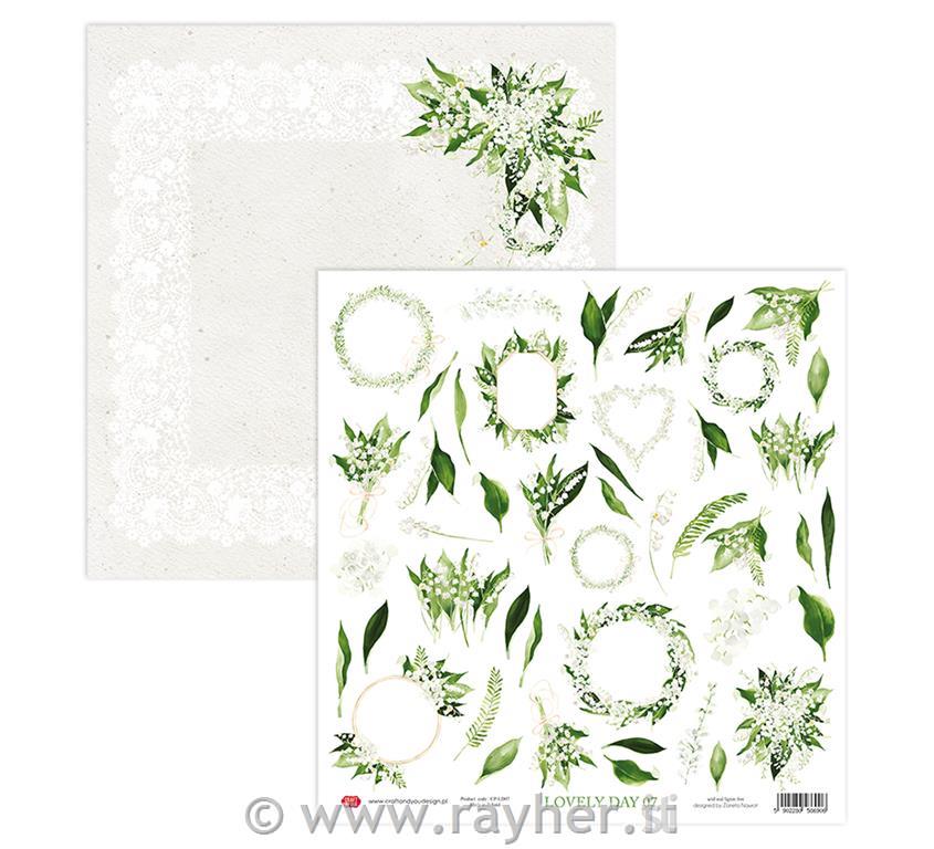 Scrapbooking papir Lovely Day 07, 30,5 cm x 30,5 cm, 250gsm