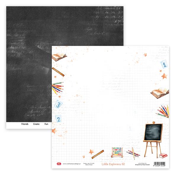Scrapbooking papir 30x30, Little Explorers 02