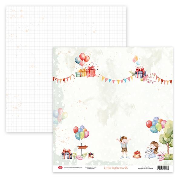 Scrapbooking papir 30x30, Little Explorers 05