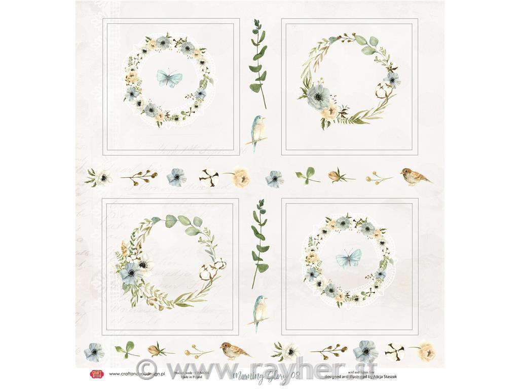 Carta scrapbook, immagini, 30x30cm