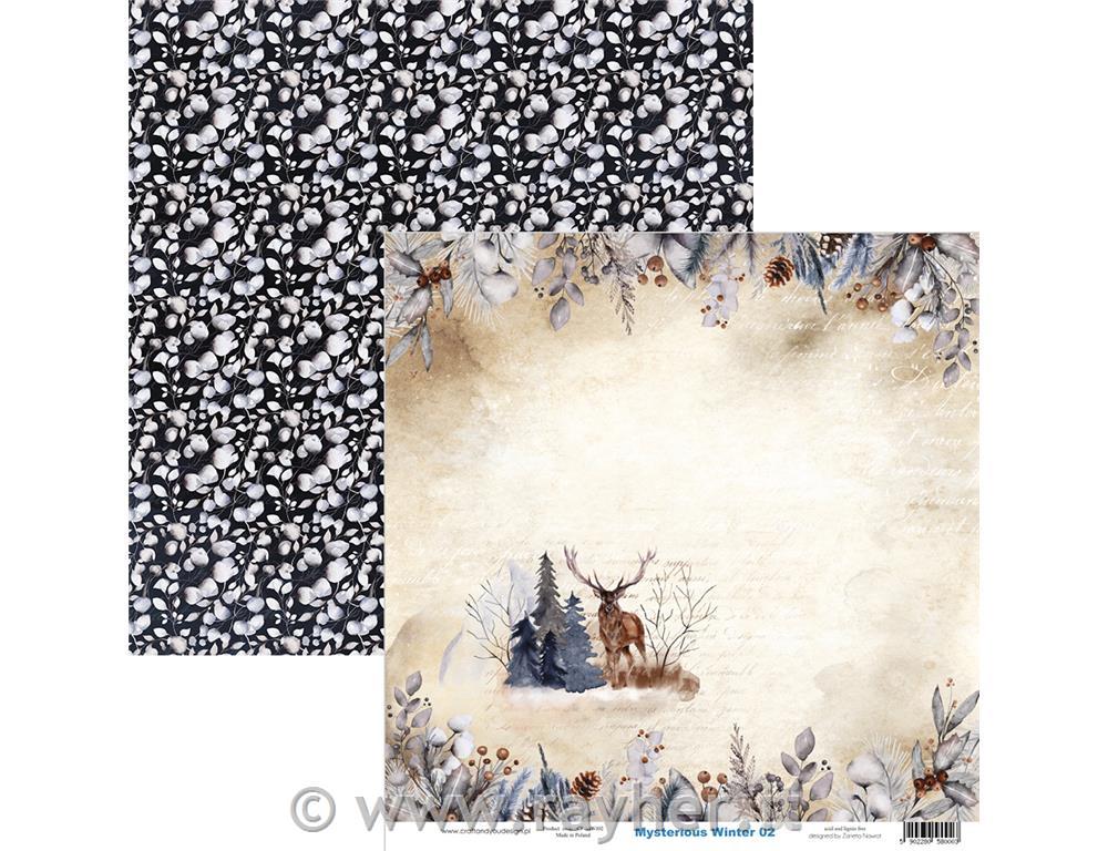 Scrapbooking papir Mysterious Winter 02, 250gsm