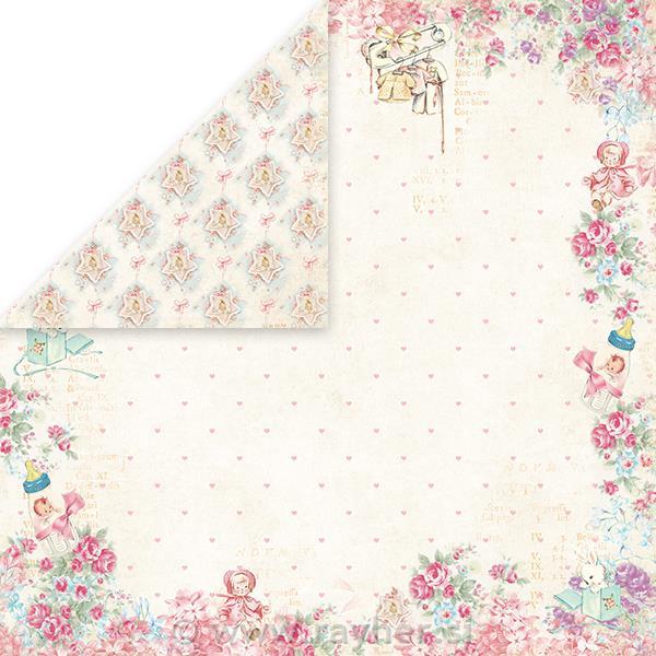 Scrapbooking papir Shabby Baby 05, 250gsm