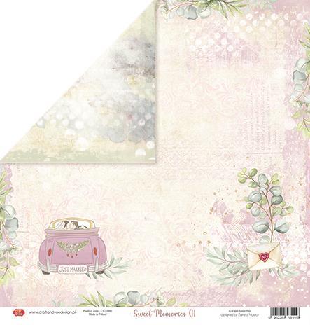 Scrapbooking papir 30x30, 250gsm, Sweet Memories 01