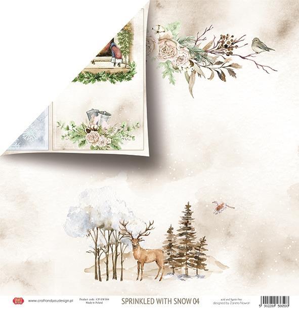Carta scrapbook, 30x30, 250gsm, Sparkling with snow 04