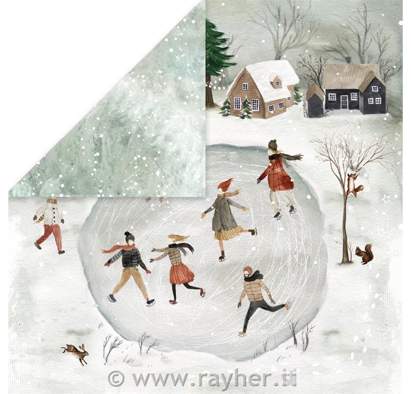 Scrapbooking papir Winter Holiday 04 30,5x30,5 cm, 250g/m