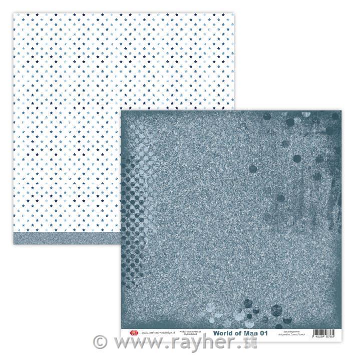 Carta scrapbook World of Man 01