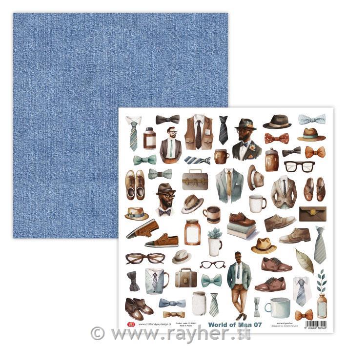 Carta scrapbook World of Man 07