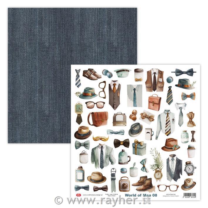 Scrapbooking papir World of Man 08