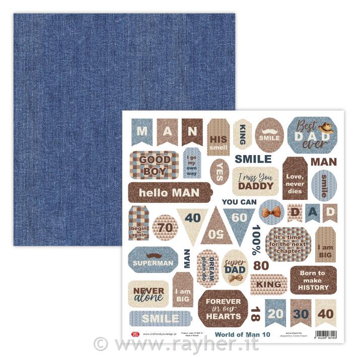 Carta scrapbook World of Man 10